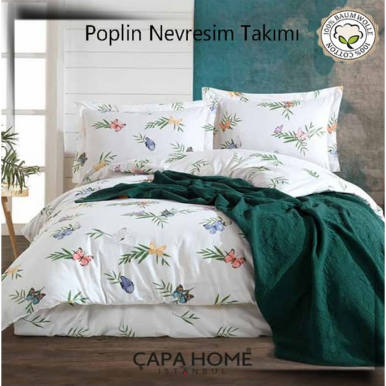 Çapa Home Poplin Nevresim Takımı %100 pamuk